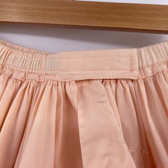 VTG Pastel rainbow square Dance crinoline skirt size small med peach 90s - Picture 7 of 9